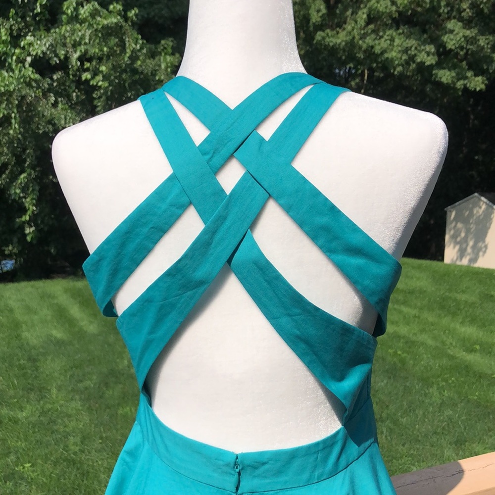 NWOT Moda International teal dress - Picture 5 of 6